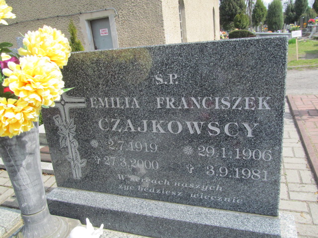 Emila Czajkowska 1919 Kluczbork - Grobonet - Wyszukiwarka osób pochowanych