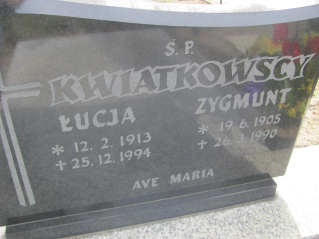 Łucja Kwiatkowska  1913 Kluczbork - Grobonet - Wyszukiwarka osób pochowanych