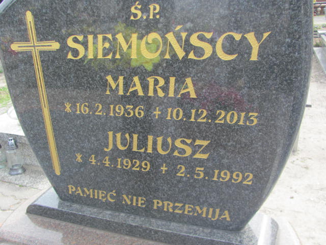 Juliusz Siemoński 1929 Kluczbork - Grobonet - Wyszukiwarka osób pochowanych