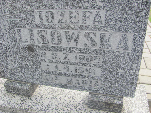 Józefa Lisowska 1905 Kluczbork - Grobonet - Wyszukiwarka osób pochowanych