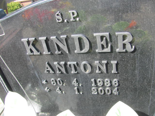 Antoni Kinder 1936 Kluczbork - Grobonet - Wyszukiwarka osób pochowanych