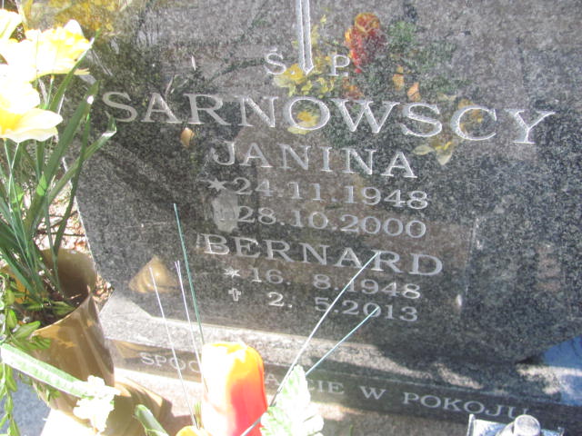Bernard Sarnowski 1948 Kluczbork - Grobonet - Wyszukiwarka osób pochowanych