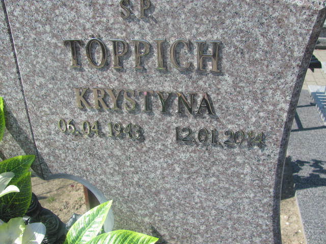 Krystyna Toppich 1943 Kluczbork - Grobonet - Wyszukiwarka osób pochowanych