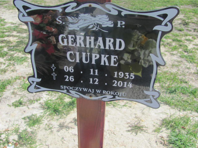 Gerhard Ciupke 1935 Kluczbork - Grobonet - Wyszukiwarka osób pochowanych