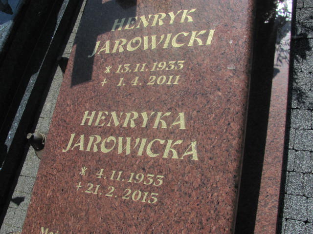 Henryk Jarowicki 1933 Kluczbork - Grobonet - Wyszukiwarka osób pochowanych