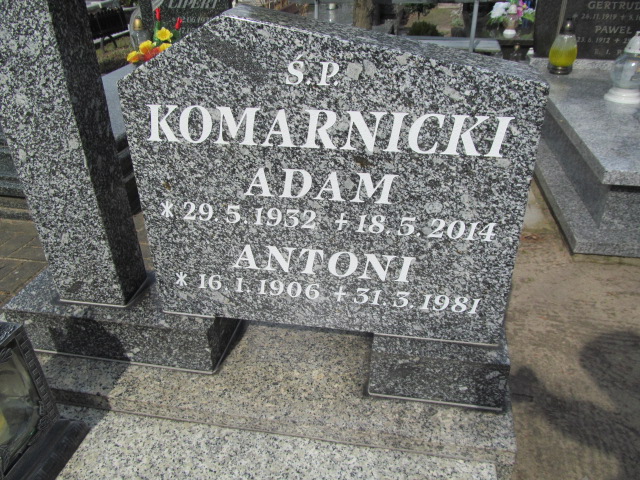 Adam Komarnicki 1932 Kluczbork - Grobonet - Wyszukiwarka osób pochowanych