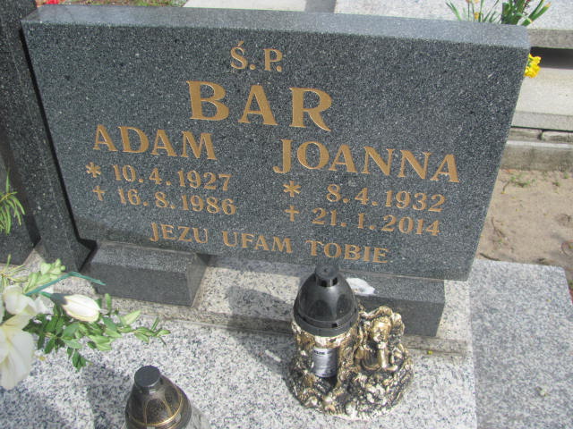 Adam Bar 1927 Kluczbork - Grobonet - Wyszukiwarka osób pochowanych