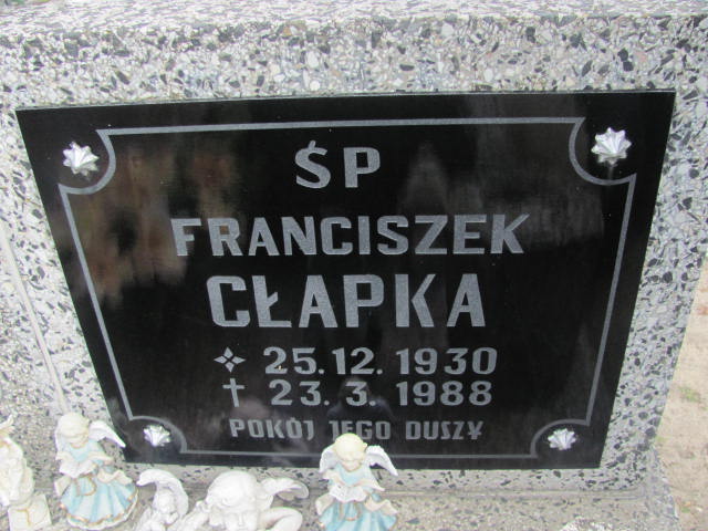 Franciszek Cłapka 1930 Kluczbork - Grobonet - Wyszukiwarka osób pochowanych