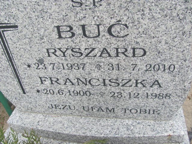 Franciszka Buć 1900 Kluczbork - Grobonet - Wyszukiwarka osób pochowanych