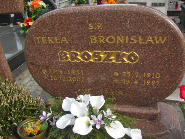 Bronisław Broszko 1910 Kluczbork - Grobonet - Wyszukiwarka osób pochowanych