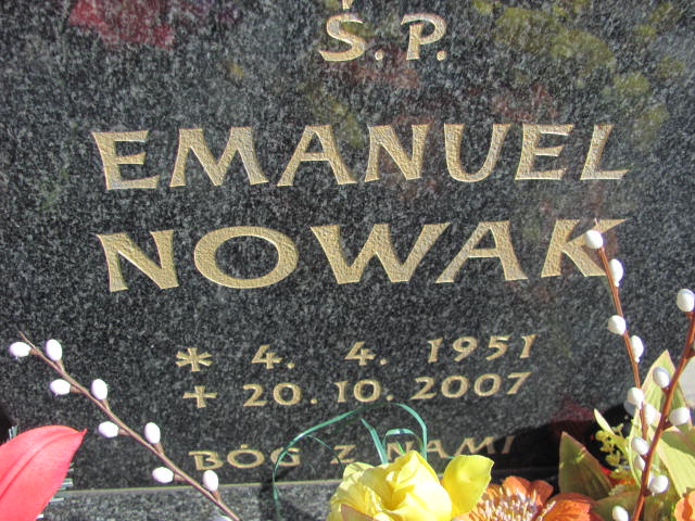 Emanuel Nowak 1951 Kluczbork - Grobonet - Wyszukiwarka osób pochowanych