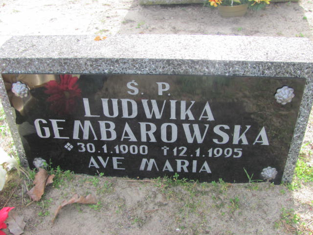 Ludwika Gembarowska 1900 Kluczbork - Grobonet - Wyszukiwarka osób pochowanych