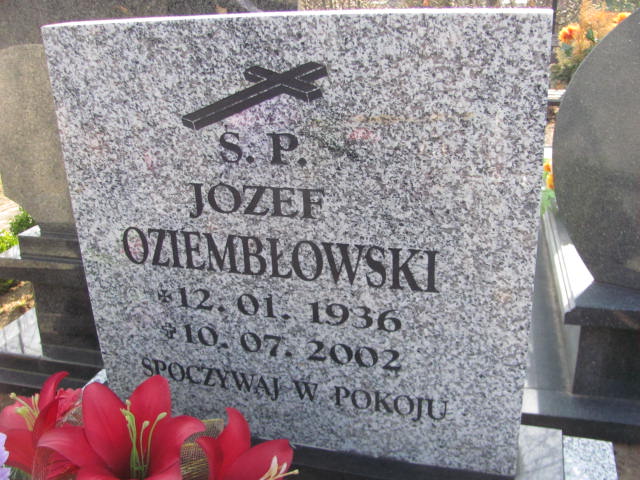 Józef Oziembłowski 1936 Kluczbork - Grobonet - Wyszukiwarka osób pochowanych