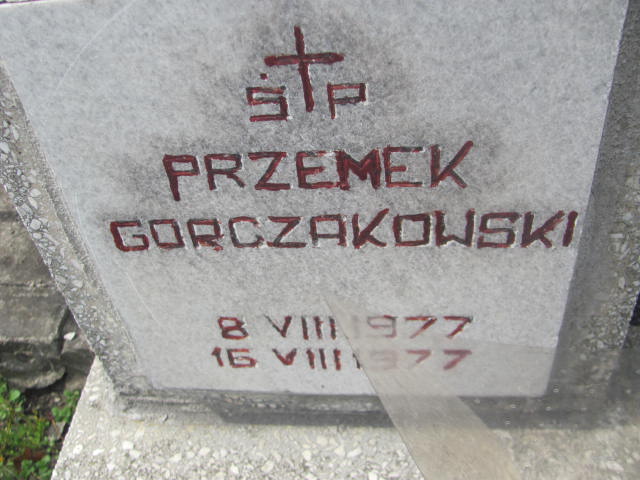 Przemysław Gorczakowski 1977 Kluczbork - Grobonet - Wyszukiwarka osób pochowanych