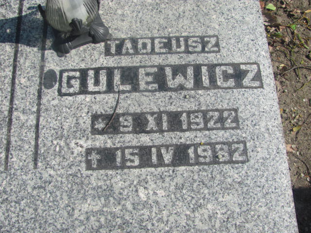 Tadeusz Gulewicz 1922 Kluczbork - Grobonet - Wyszukiwarka osób pochowanych