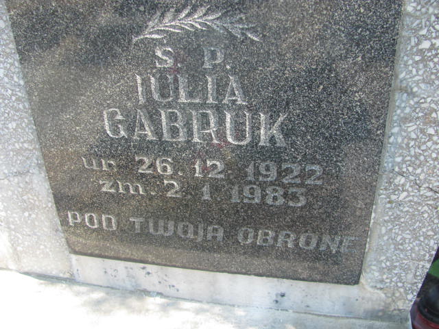 Julia Gabruk 1922 Kluczbork - Grobonet - Wyszukiwarka osób pochowanych