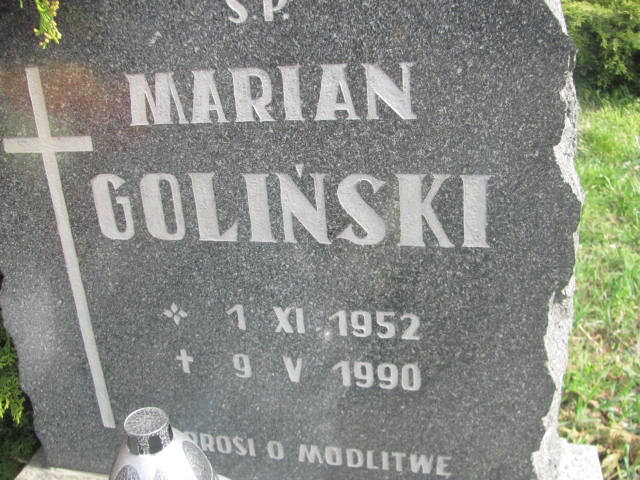 Marian Goliński 1952 Kluczbork - Grobonet - Wyszukiwarka osób pochowanych