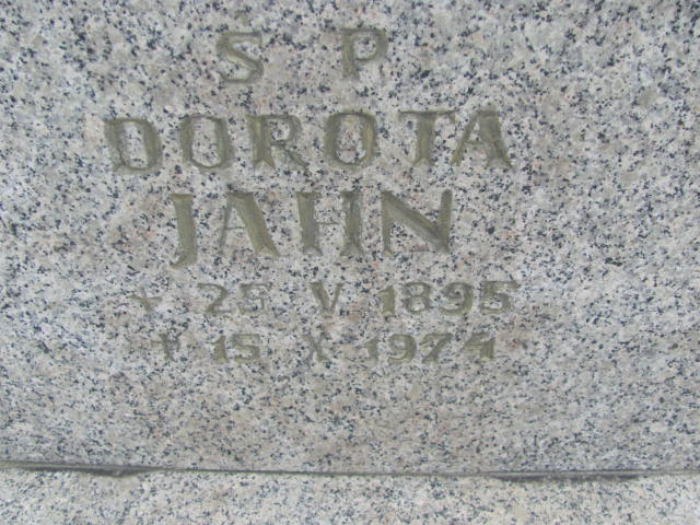 Dorota Jahn 1895 Kluczbork - Grobonet - Wyszukiwarka osób pochowanych