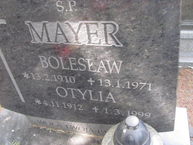 Bolesław Mayer  1910 Kluczbork - Grobonet - Wyszukiwarka osób pochowanych