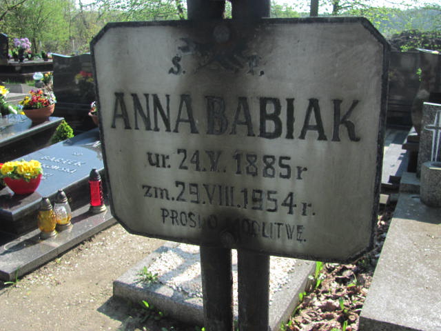 Anna Babiak  1885 Kluczbork - Grobonet - Wyszukiwarka osób pochowanych