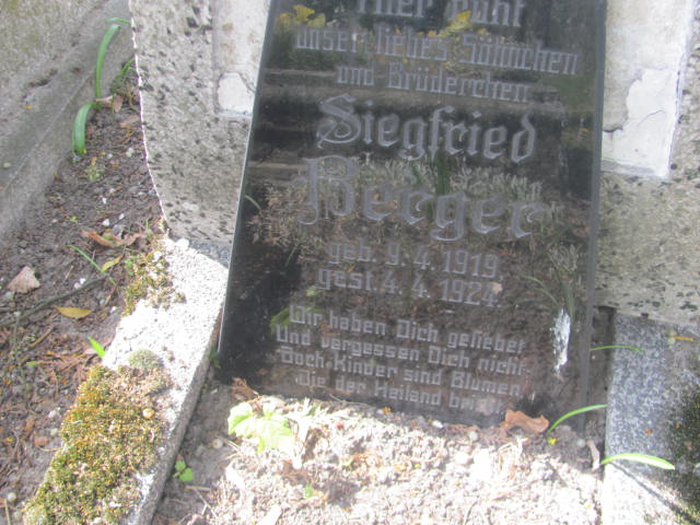 Siegfried Berger 1919 Kluczbork - Grobonet - Wyszukiwarka osób pochowanych