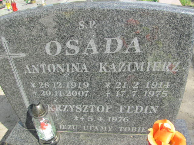 Krzysztof Fedin 1976 Kluczbork - Grobonet - Wyszukiwarka osób pochowanych