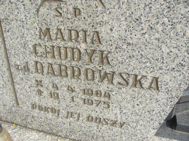 Maria Chudyk Dąbrowska 1904 Kluczbork - Grobonet - Wyszukiwarka osób pochowanych