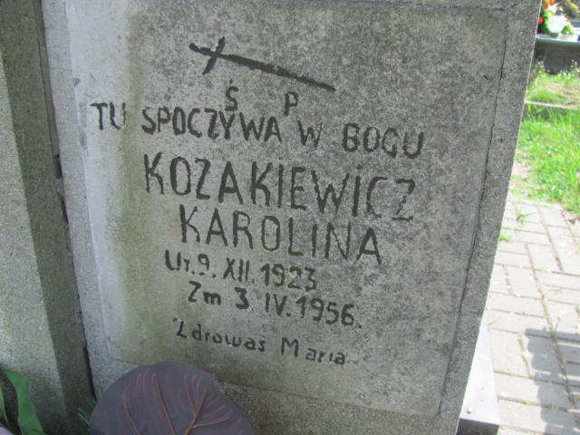 Karolina Kozakiewicz 1923 Kluczbork - Grobonet - Wyszukiwarka osób pochowanych