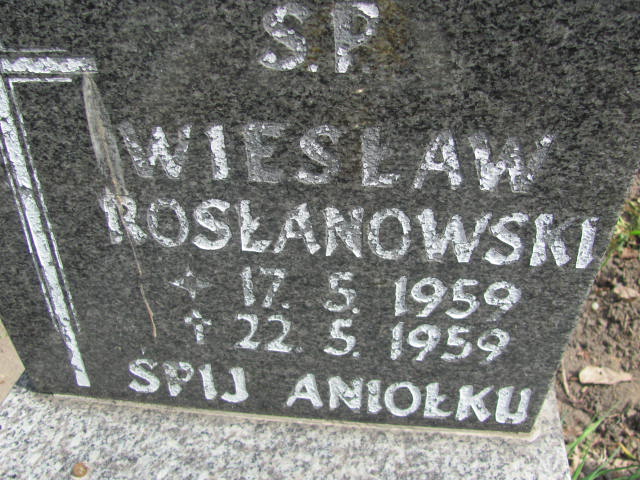 Wiesław Rosłanowski 1959 Kluczbork - Grobonet - Wyszukiwarka osób pochowanych