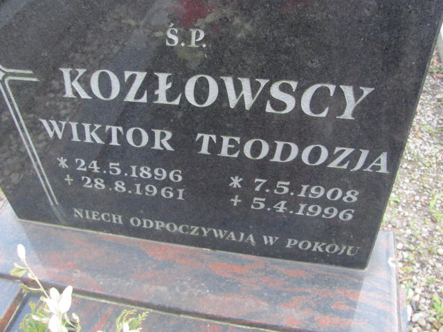 Teodozja Kozłowska 1908 Kluczbork - Grobonet - Wyszukiwarka osób pochowanych